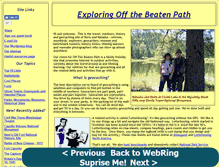 Tablet Screenshot of exploringoffthebeatenpath.com